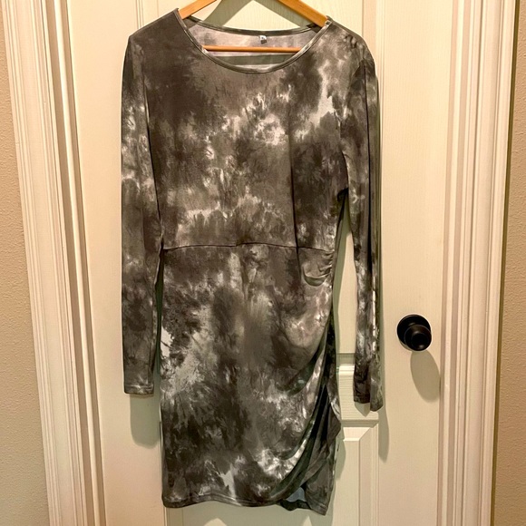 Tie Dye Long Sleeve Dress - Picture 1 of 4
